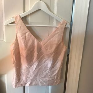 AnnTaylor light pink silky top. 🎀